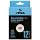 Мячи для настольного тенниса Stiga Seasons, White 12шт (1110-2810-12)