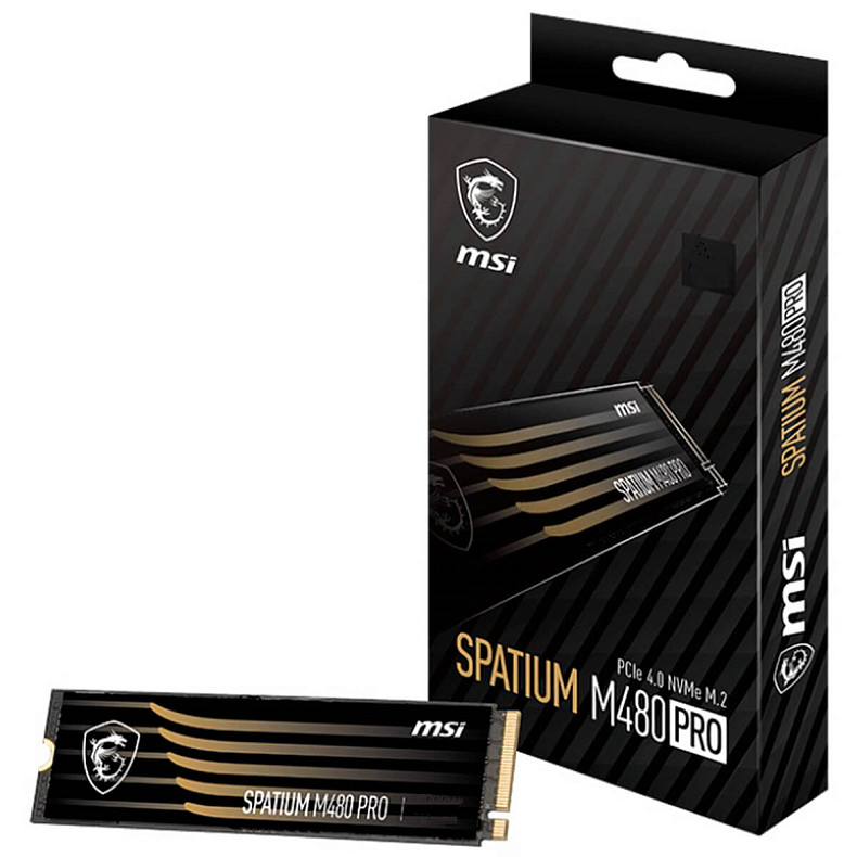 SSD диск MSI Spatium M480 Pro 2TB M.2 2280 PCIe 4.0 x4 NVMe 3D NAND TLC (S78-440Q600-P83)