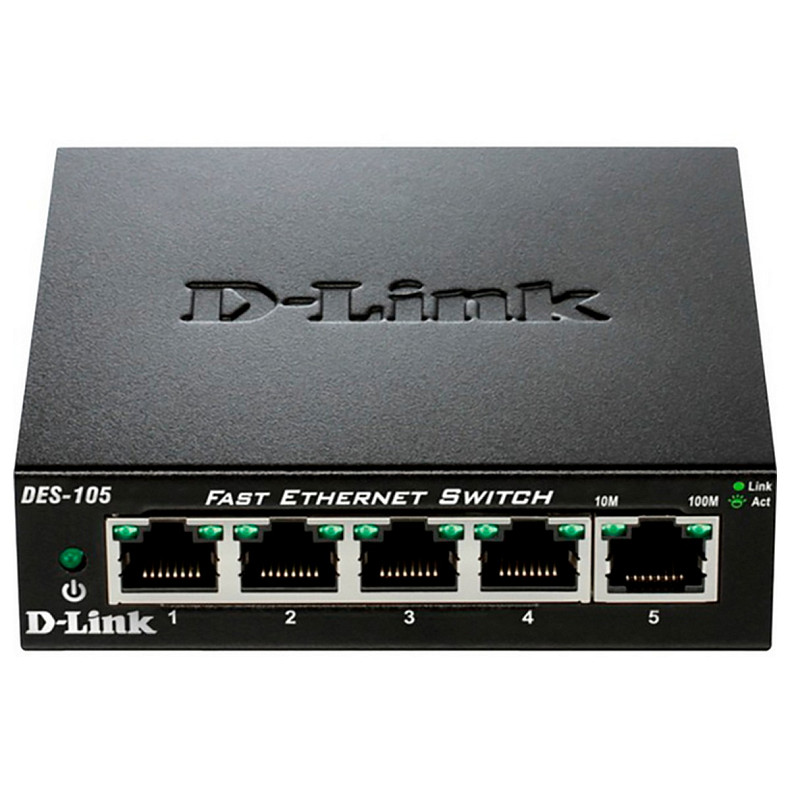 Коммутатор D-Link DES-105/E 5xFE, Неуправляемый