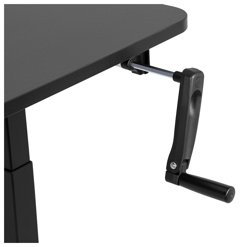 Стол компьютерный 2E СЕ120B-MECHANIC, регулировка высоты, механика, 72/120х120x60см, черный