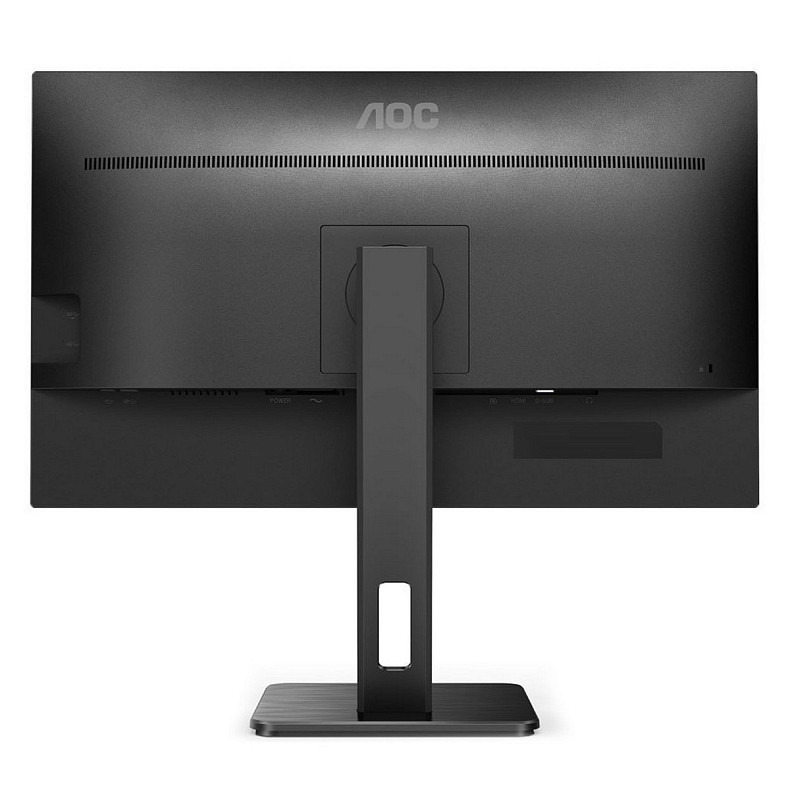 TFT 27" AOC U27P2CA, IPS 4K UHD, 4ms, HDMIx2, DP, USB hub, USB-C, HAS, Pivot, колонки, черный