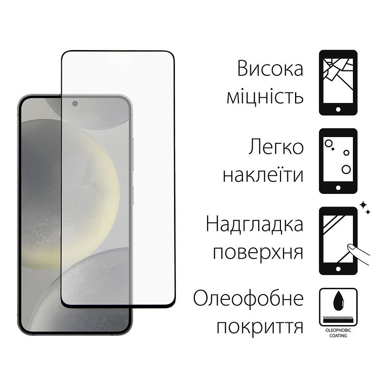 Чeхол-накладка Dengos для Samsung Galaxy S24 SM-S921 Black (DG-KM-109) + защитное стекло