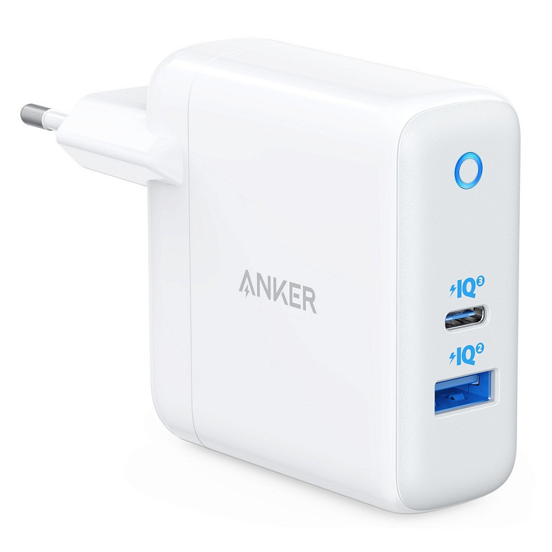 Сетевое зарядное устройство ANKER PowerPort+ Atom III 45W USB-C+15W USB-A (Белый)