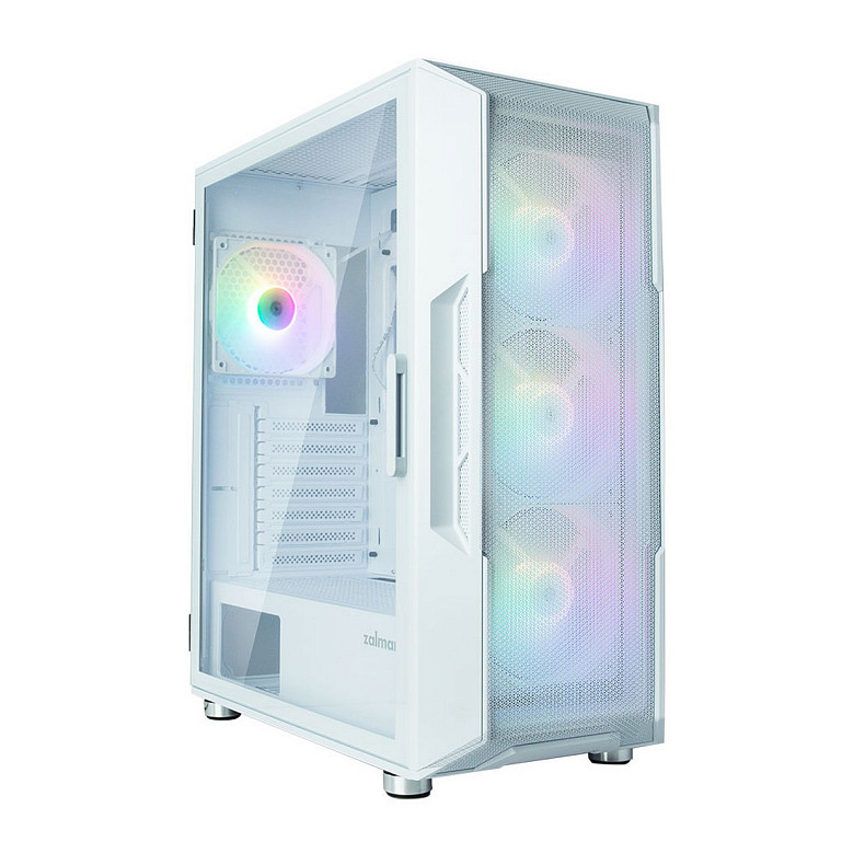 Корпус Zalman I3 Neo, без БЖ, 1xUSB3.0, 2xUSB2.0, 4x120mm RGB fans, TG Side Panel, ATX, білий