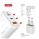Мережевий зарядний пристрій Intaleo TCG65GAN 2USB-C PD+USB-A QC 3.0 White (1283126559525)