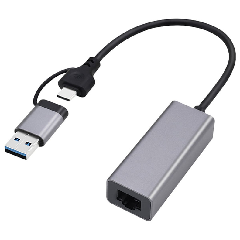 Мережевий адаптер Cablexpert A-USB3AC-LAN2G-01 2,5 Гбіт/с, USB type-A / type-C