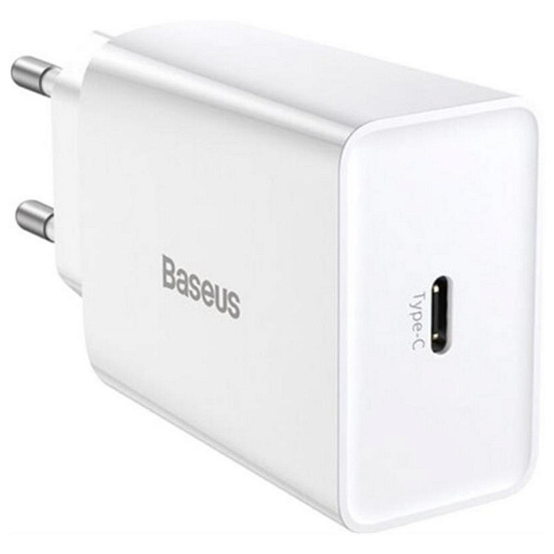 Зарядний пристрій Baseus (1USB-C 3A) 20W White (CCFS-SN02)