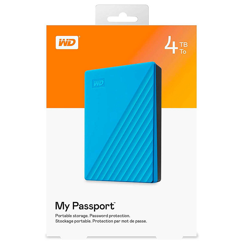 Жорсткий диск WD My Passport 4TB Blue (WDBPKJ0040BBL-WESN)