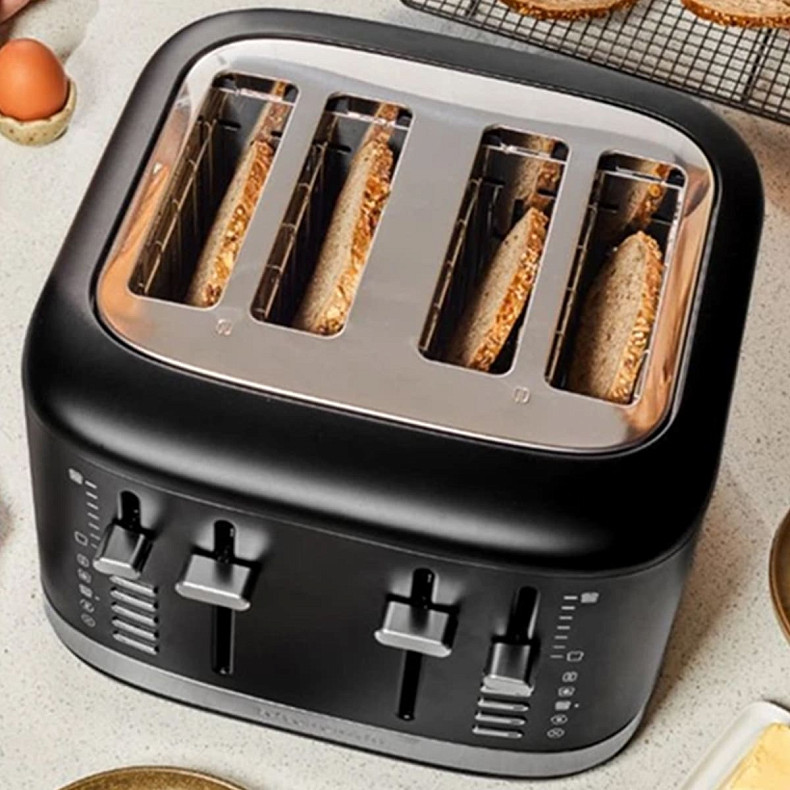 Тостер KitchenAid 5KMT4109EBM на 4 слоти матовий чорний