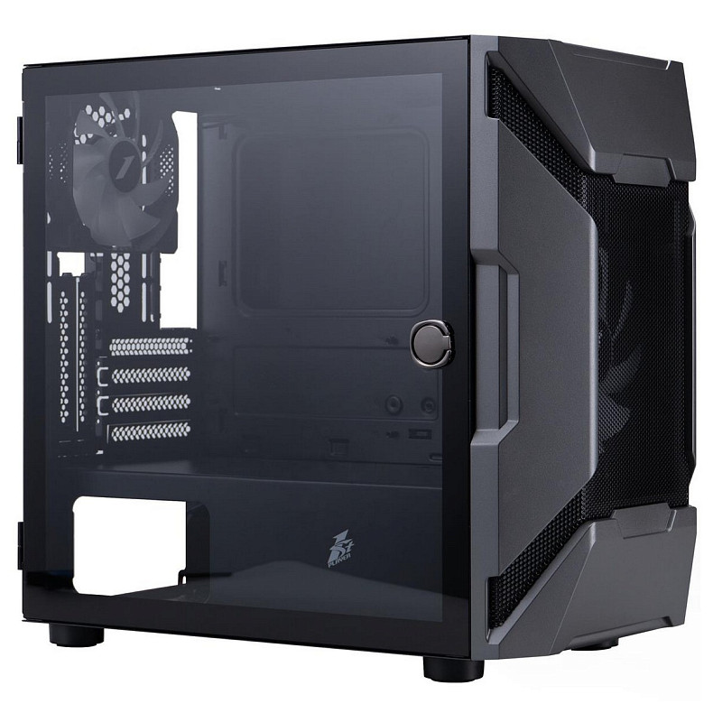 Корпус 1stPlayer D3-A-BK-1F7-14-1F7 Black без БП