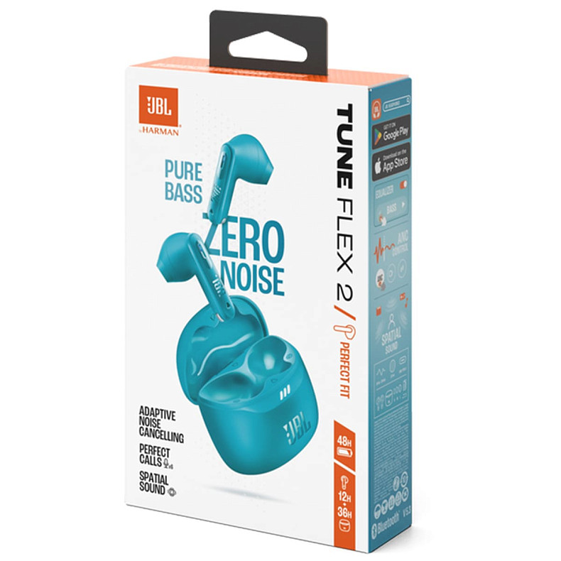 Наушники JBL Tune Flex 2 Turquoise (JBLTFLEX2TQE)