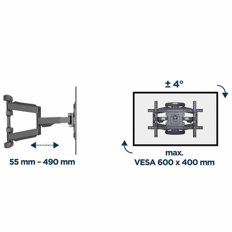 Крепление для TV Gembird WM-75ST-02