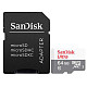 Карта пам'яті SanDisk MicroSDXC 64GB UHS-I Class 10 Ultra R100/W10MB/s + SD-адаптер (SDSQUNR-064G-GN3