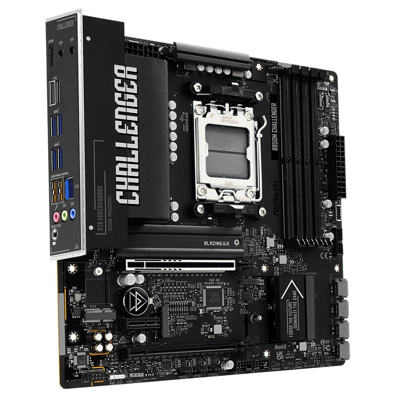 Материнська плата ASRock B850M CHALLENGER (AM5/B850, 4*DDR5, 2xPCIex16, HDMI/DP, 4xSATAІІІ,2xM.2, 2.5GLan, mATX)