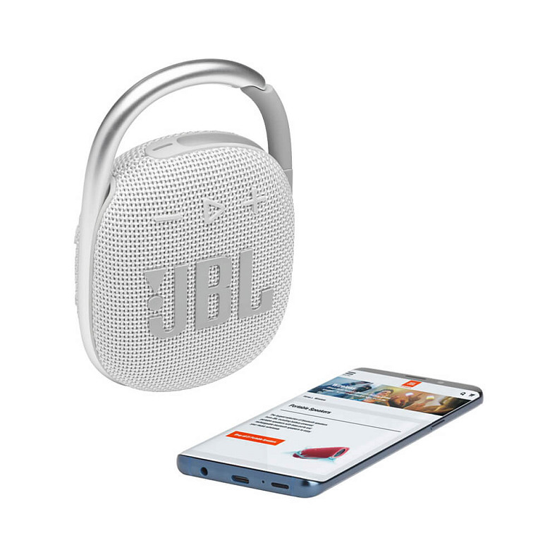 Портативная акустика JBL Clip 4 White (JBLCLIP4WHT)