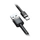 Кабель Baseus Cafule Cable USB for Type-C 3A 1M Gray/Black