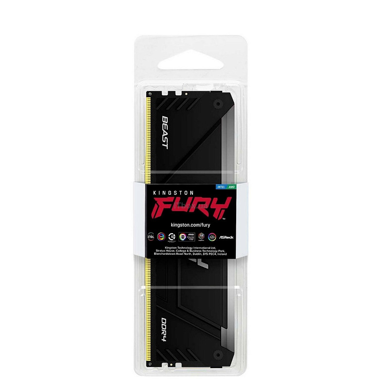 ОЗУ Kingston Fury Beast DDR4 16GB 3200MHz RGB (KF432C16BB12A/16WP)