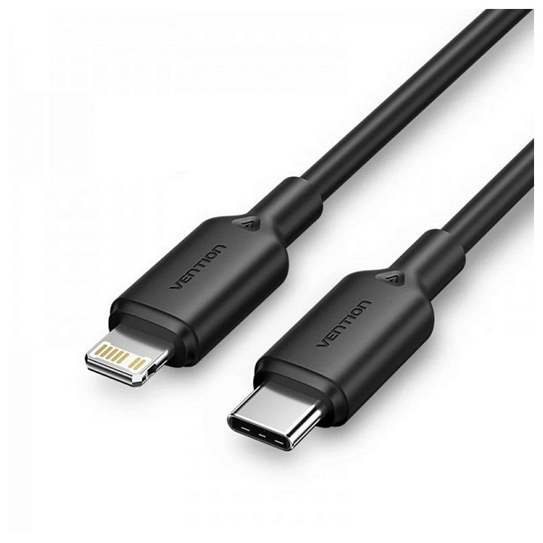 Кабель Vention USB Type-C - Lightning (M/M), 1 м, Black (LAKBF)