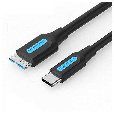 Кабель Vention USB Type-C - MicroUSB-B 0.5 м, Black (CQABD)