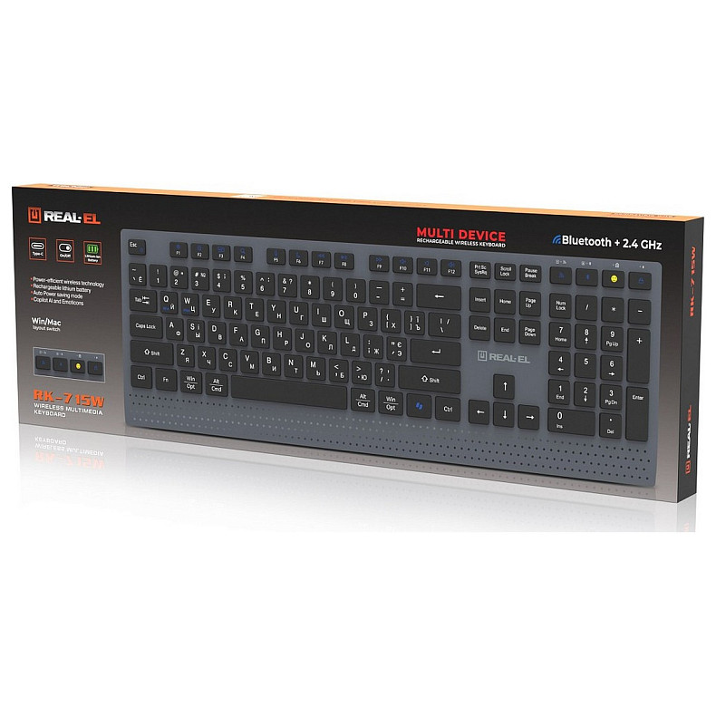 Клавіатура REAL-EL RK-715W