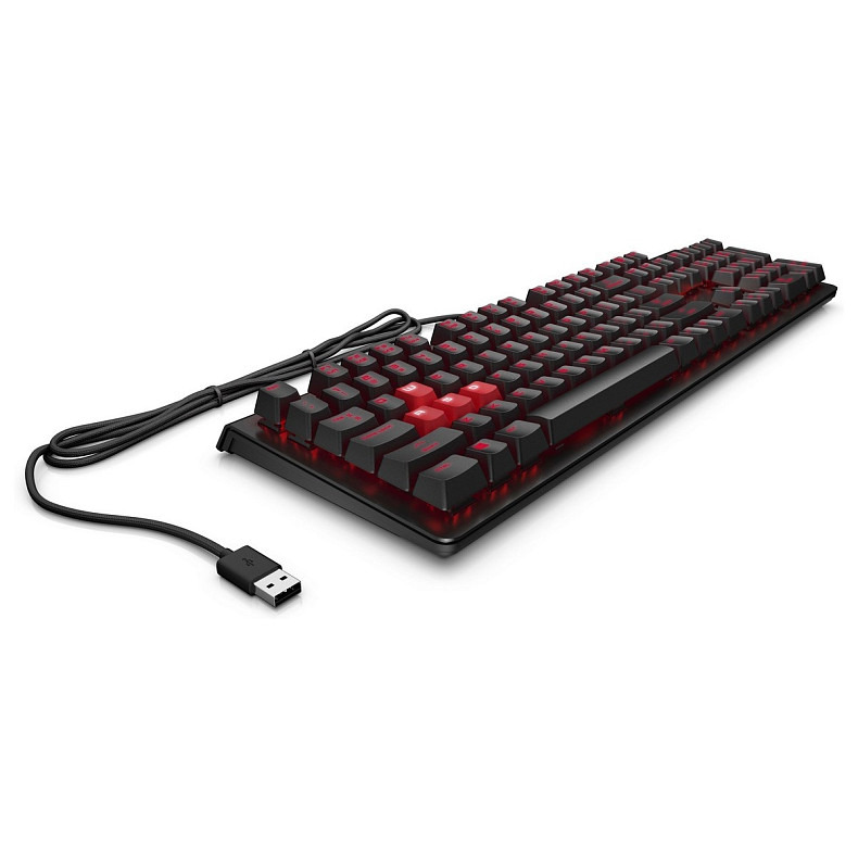 Клавиатура HP OMEN Encoder LED 104key Cherry MX Red USB Black