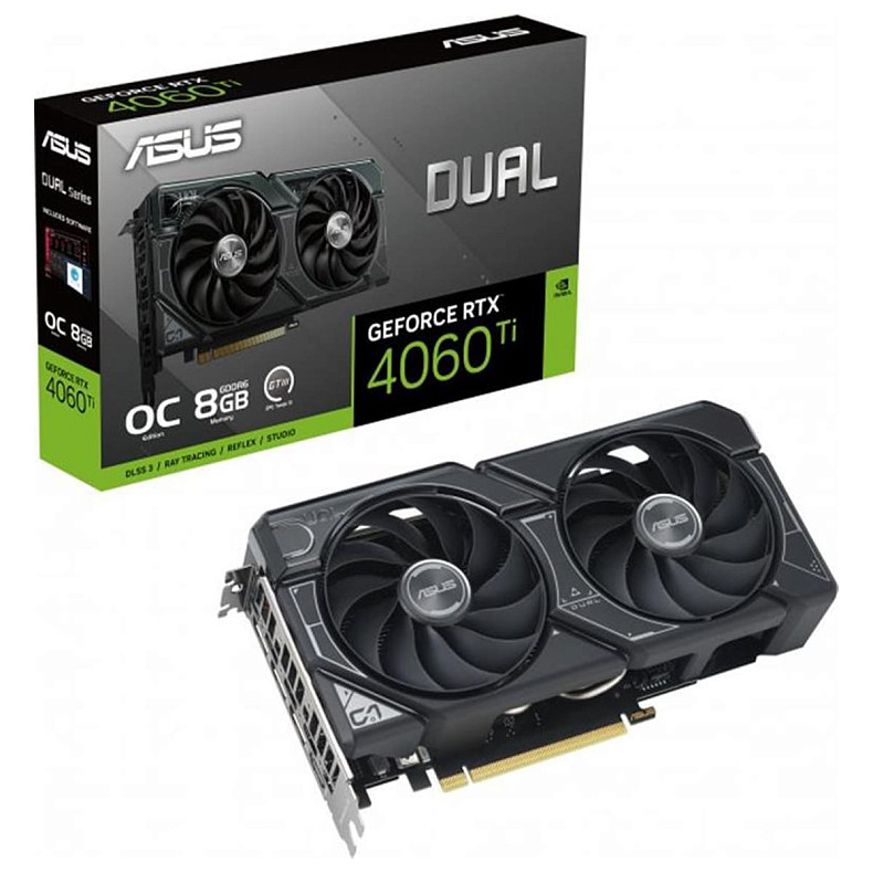 Відеокарта Asus GeForce RTX 4060 Ti 8GB GDDR6 Dual OC (DUAL-RTX4060TI-O8G)