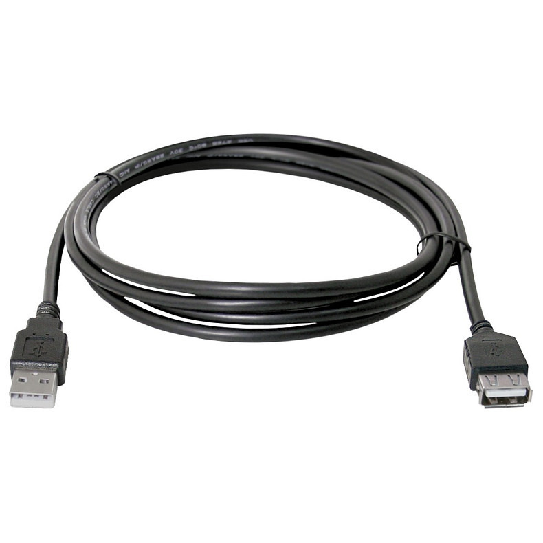 Кабель USB AM-AF (продовжувач), 5.0 м, чорний, USB02-17 Defender