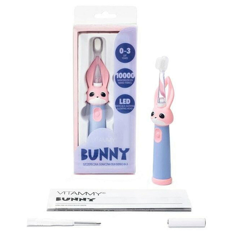 Електрична зубна щітка Vitammy Bunny Light Pink (від 0-3 років)