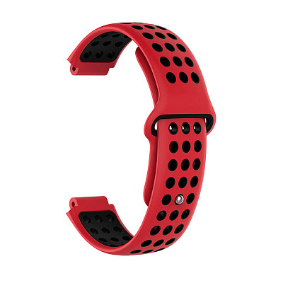 Силіконовий ремінець Universal 16 Nike-style Silicone Band Red/Black