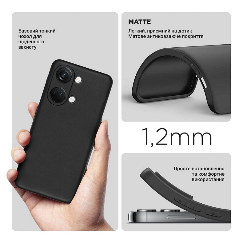 Чeхол-накладка BeCover для OnePlus Nord 3 5G Black (711774)