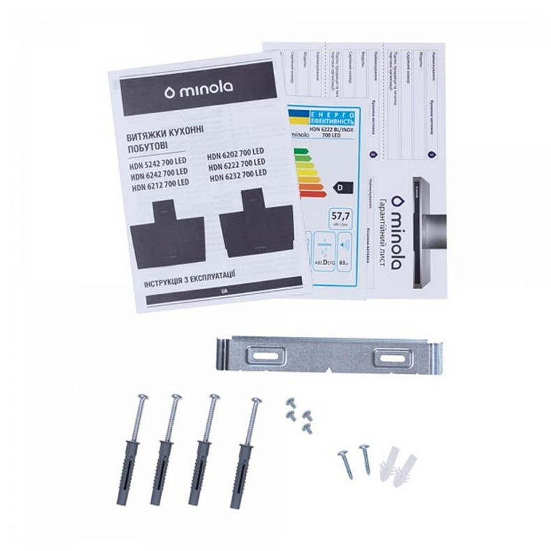 Вытяжка Minola HDN 6222 BL/INOX 700 LED