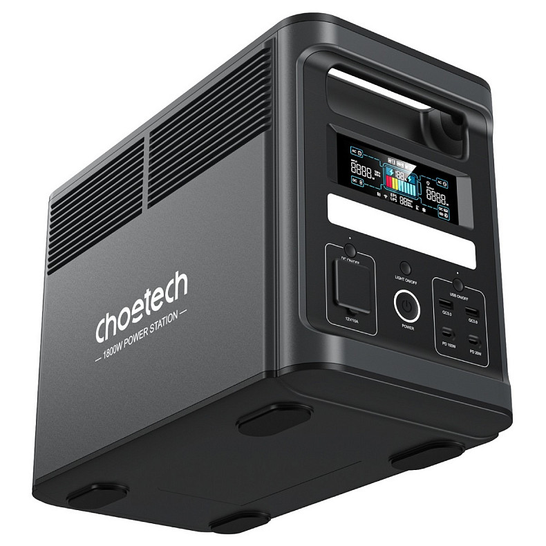 Зарядная станция Choetech BS065 1800Вт (1536Вт/ч) AC, LiFePo4, MPPT, UPS, USB-C PD100 Вт