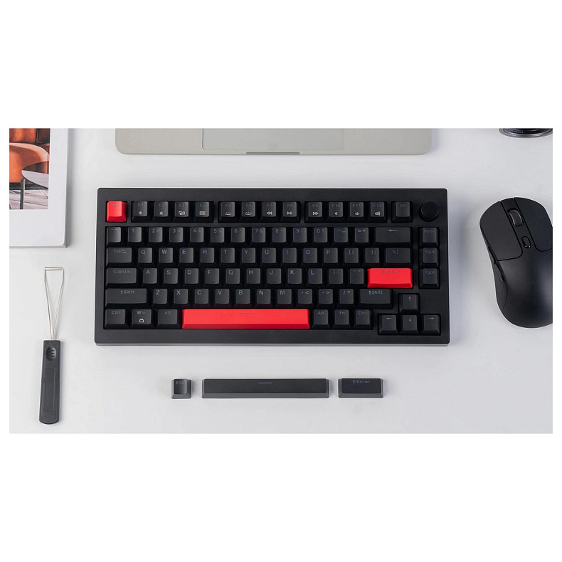 Клавіатура Lemokey X4 84Key Keychron Brown USB-A QMK/VIA Hot-Swap EN/UKR RGB чорний