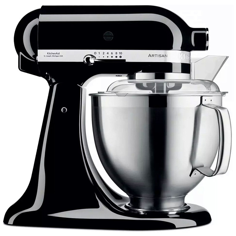 Кухонний комбайн KitchenAid Artisan 4,8 л 5KSM185PSEOB з відкидним блоком чорний