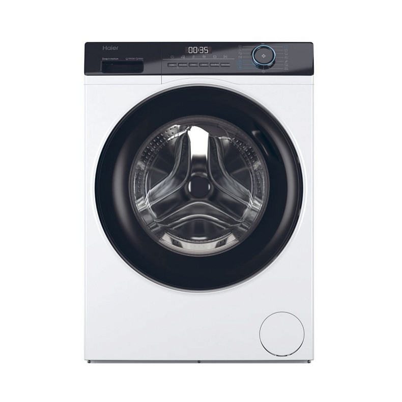 Пральна машина Haier фронтальна, 7кг, 1200, A+++, 44см, дисплей, пара, інвертор, люк чорний, прямий