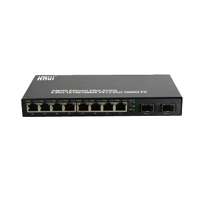 Медиаконвертер 10-ти портовый HongRui HR900WS-2G8GE