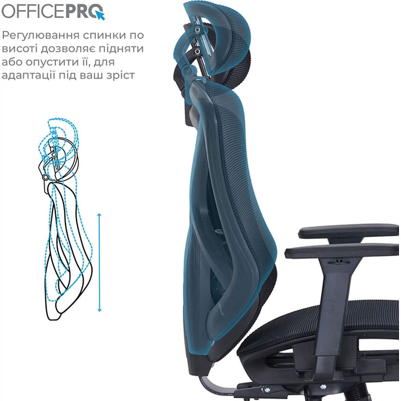 Офисное кресло Officepro Atlas OC630-B-B-B