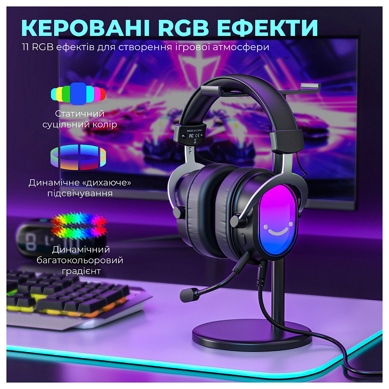 Гарнітура Fifine H16 7.1 Black RGB