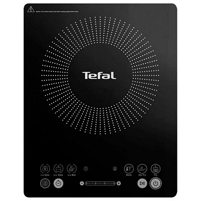 Настольная плитка Tefal индукционная Everyday Slim, комфорок - 1 на 2.1Вт, управление - сенсорное, черный
