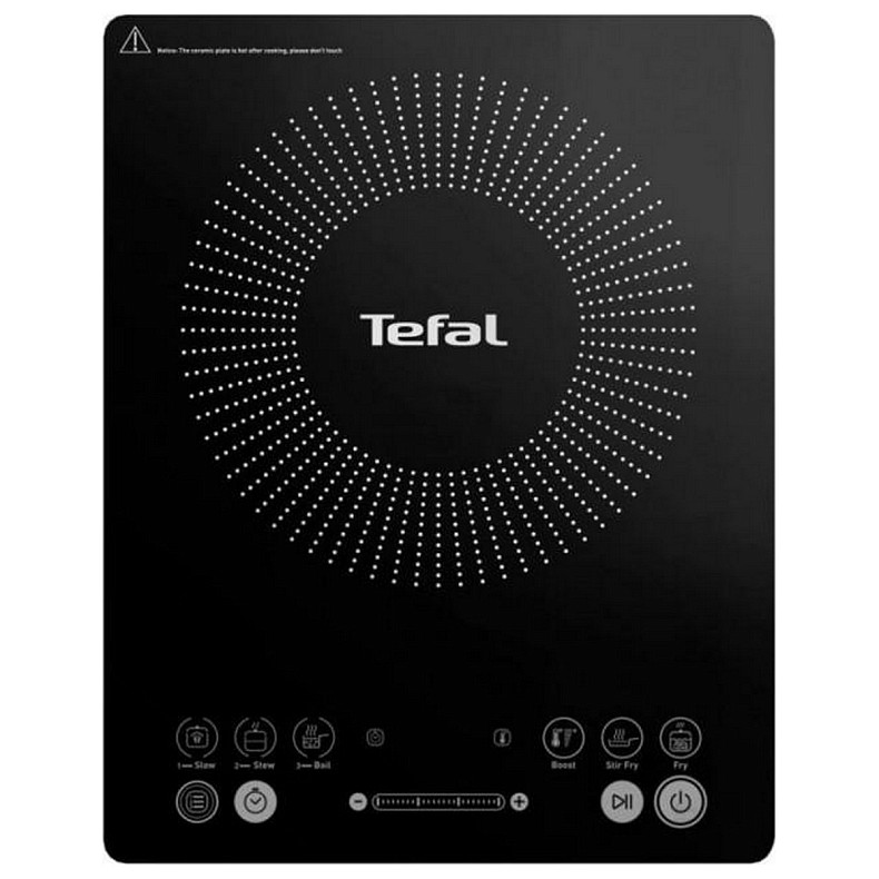 Плитка настільна Tefal індукційна Everyday Slim, комфорок - 1 на 2.1Вт, керування - сенсорне, чорний
