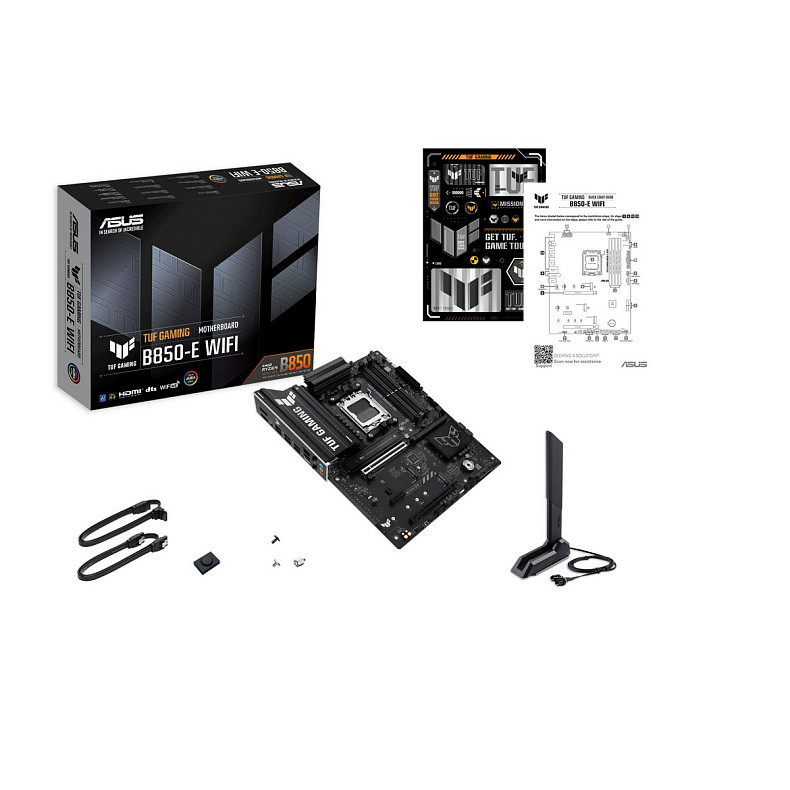 Материнcька плата ASUS TUF GAMING B850-E WIFI sAM5 B850 4xDDR5 M.2 HDMI DP WiFi BT ATX