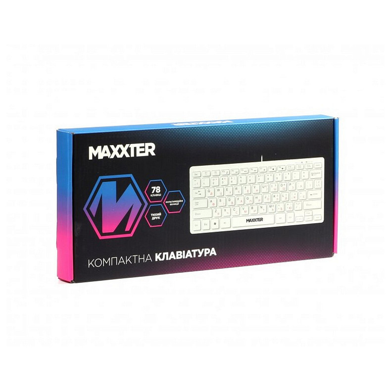 Клавиатура Maxxter KBM-C01W-UA White