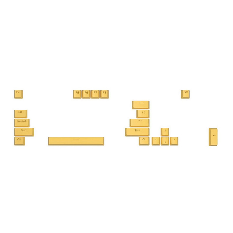 Клавіатура Aula Mechanical F3032 Black keycaps, plus 21 Yellow keys KRGD red (6948391204673)