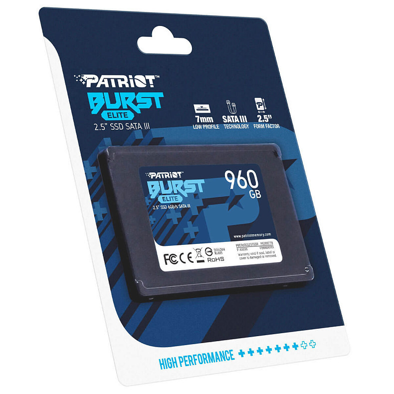 SSD диск Patriot Burst Elite 960GB 2.5" SATAIII TLC (PBE960GS25SSDR)