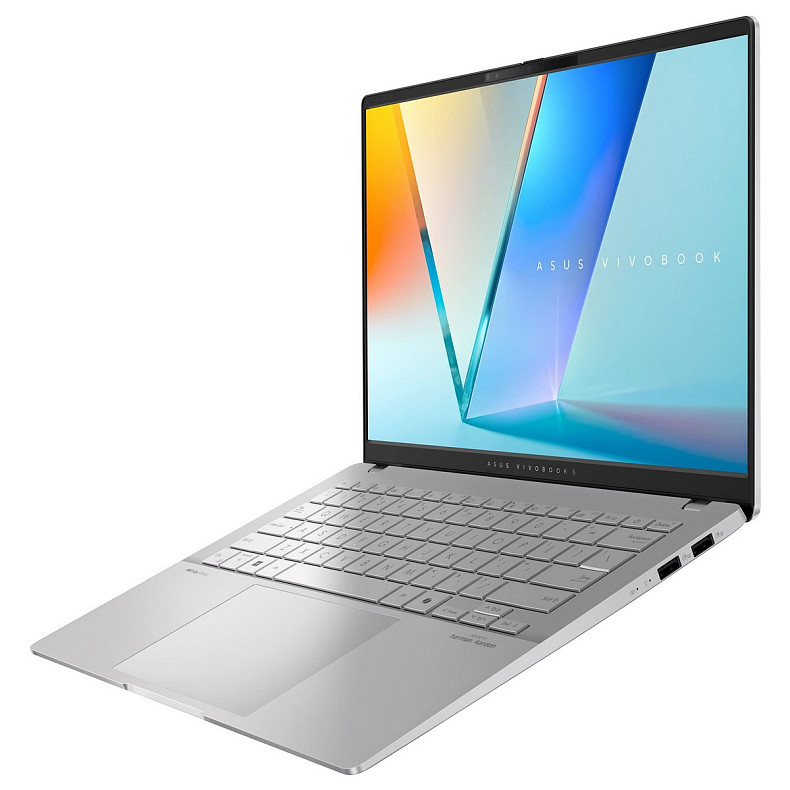 Ноутбук ASUS Vivobook S 14 M5406KA-SF150 14" FHD OLED, AMD AI 5340, 16GB, F512GB, UMA, NoOS, Серебр.
