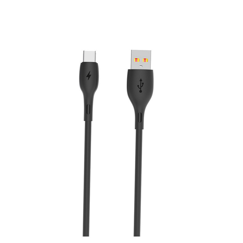 Кабель SkyDolphin S22T Soft Silicone USB - USB Type-C (M/M), 1 м, Black (SDUSB-000604)