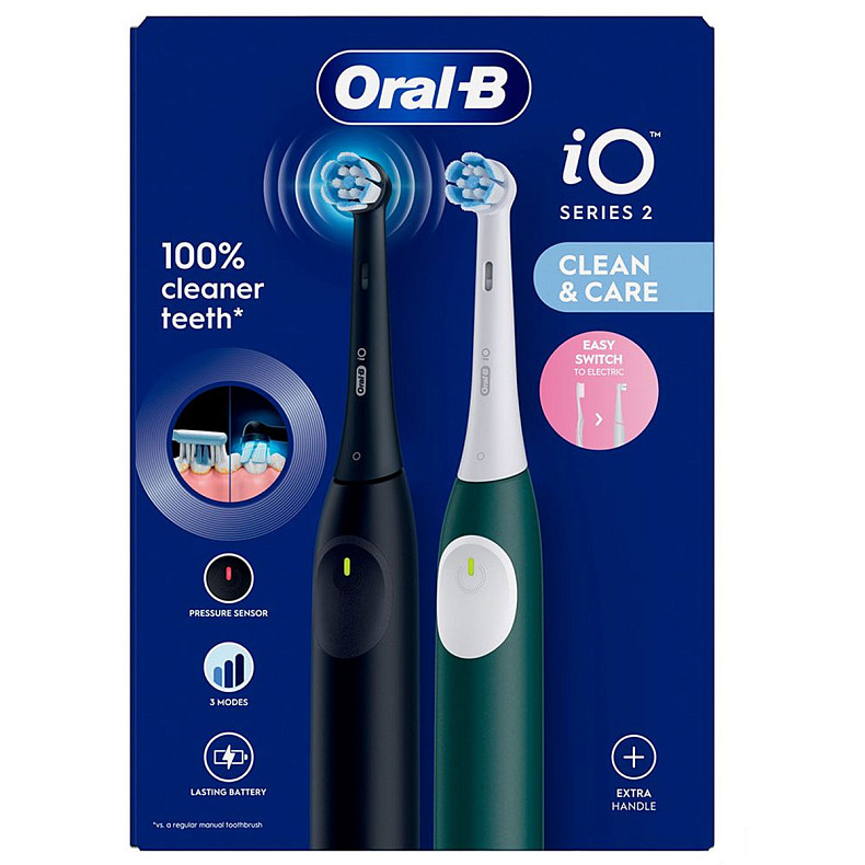 Зубні щітки Braun Oral-B iO Series 2 iOS2d.2ZZ9.0 Black+Green (2)