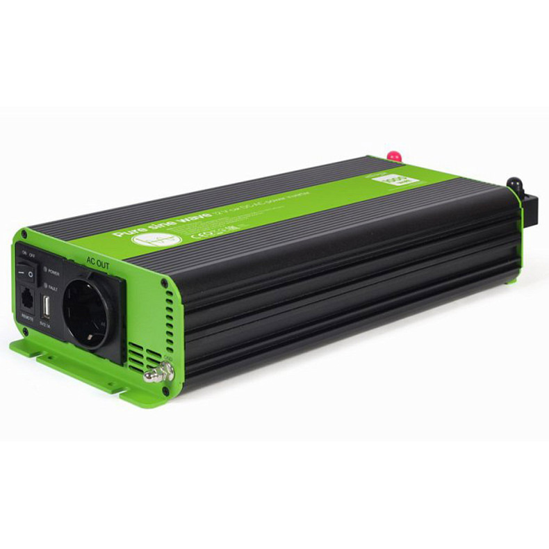 Автомобільний інвертор Energenie на 1000 Вт (2000Вт пиков), чиста синусоїда (EG-PWC-PS1000-01)