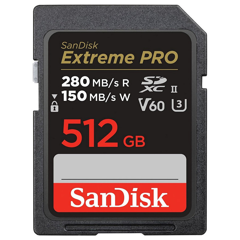 Карта памяти SanDisk SD 512GB C10 UHS-II U3 ??R280/W150MB/s Extreme Pro V60