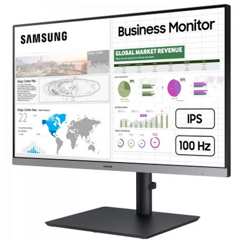 Монітор Samsung 27" S24C430 HDMI, DP, USB, IPS, 100Hz, 4ms